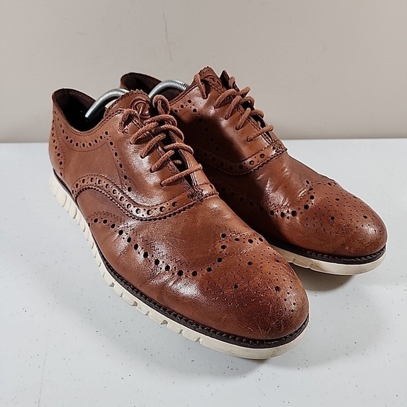 Cole Haan Other - Cole Haan ZeroGrand Wingtip Oxford Shoe Leather British Tan C14493 Mens 11.5 M